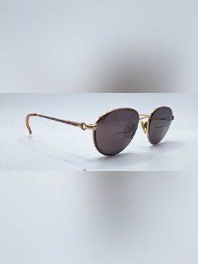 Clearvision Shari Brown Gold Oval Metal Sunglasses Frames Only